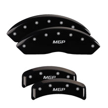 Load image into Gallery viewer, MGP 4 Caliper Covers Engraved Front Buick Rear Black Finish Silver Char 2002 Buick LeSabre