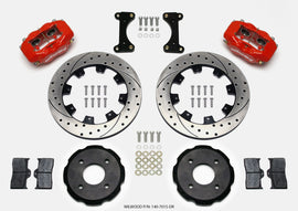 Wilwood Forged Dynalite Front Hat Kit 12.19in Drilled Red 2002 Mitsubishi Lancer