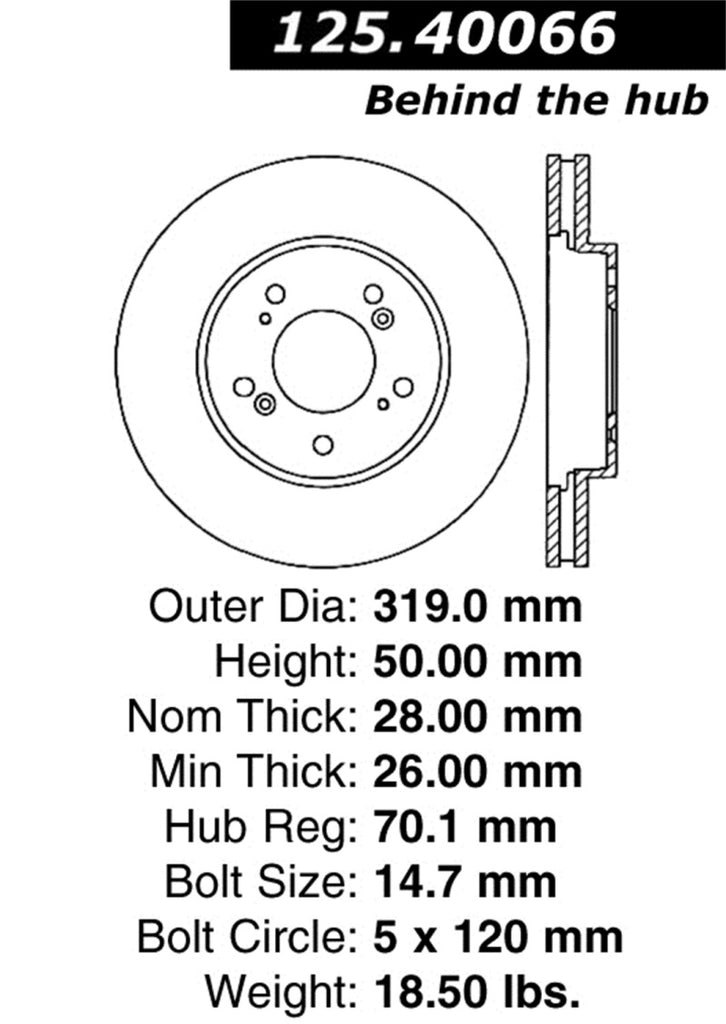 Stoptech Premium High Carbon Cyro Brake Rotor