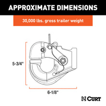 Load image into Gallery viewer, Curt Pintle Hook (30Klbs 2-1/2in or 3in Lunette Eyes)