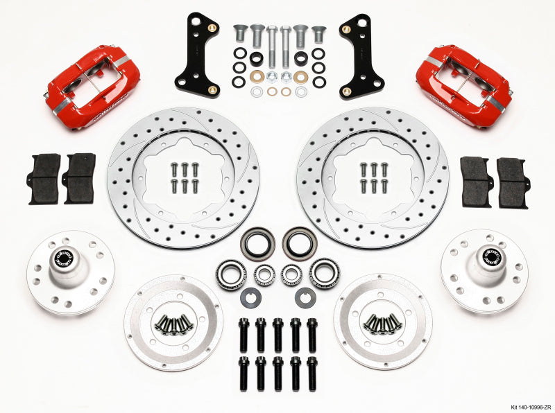 Wilwood Forged Dynalite Front Kit 11.00in Dril-Zinc-Red 67-69 Camaro 64-72 Nova Chevelle