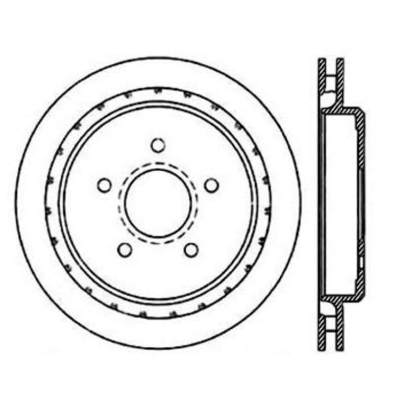 Stoptech 97-10 Chevy Corvette Right Rear CRYO-STOP Rotor