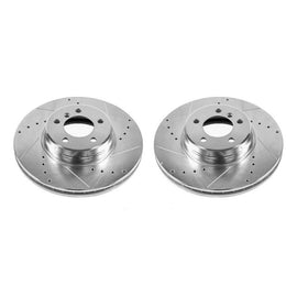 Power Stop 03-05 Land Rover Range Rover Front Evolution Drilled & Slotted Rotors - Pair