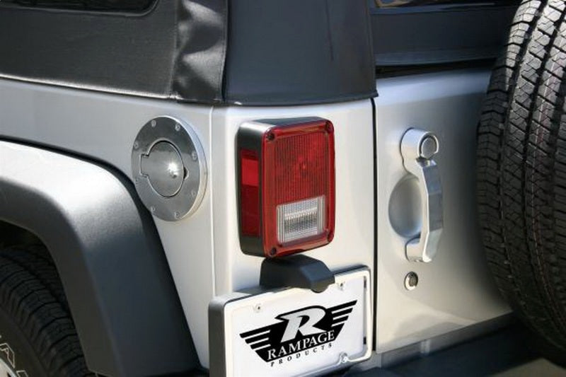 Rampage 2007-2018 Jeep Wrangler(JK) Billet Style Gas Cover - Polished