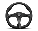 Momo Quark Steering Wheel 350 mm - Black Poly/Black Spokes/Black Inserts