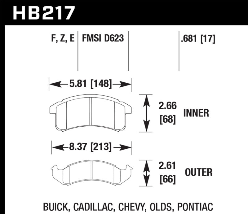 Hawk Performance Ceramic Street Brake Pads