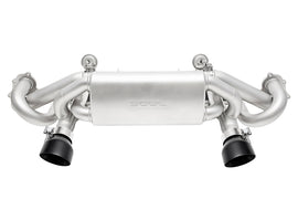 SOUL 2020+ Porsche 718 GT4 / Spyder / GTS 4.0L Valved Exhaust - Ceramic Black Slash Tips - No VC