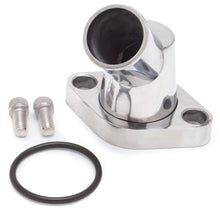 Load image into Gallery viewer, Edelbrock Waterneck SBC/BBC 45-Degree Two-Piece Cast Swivel Polished