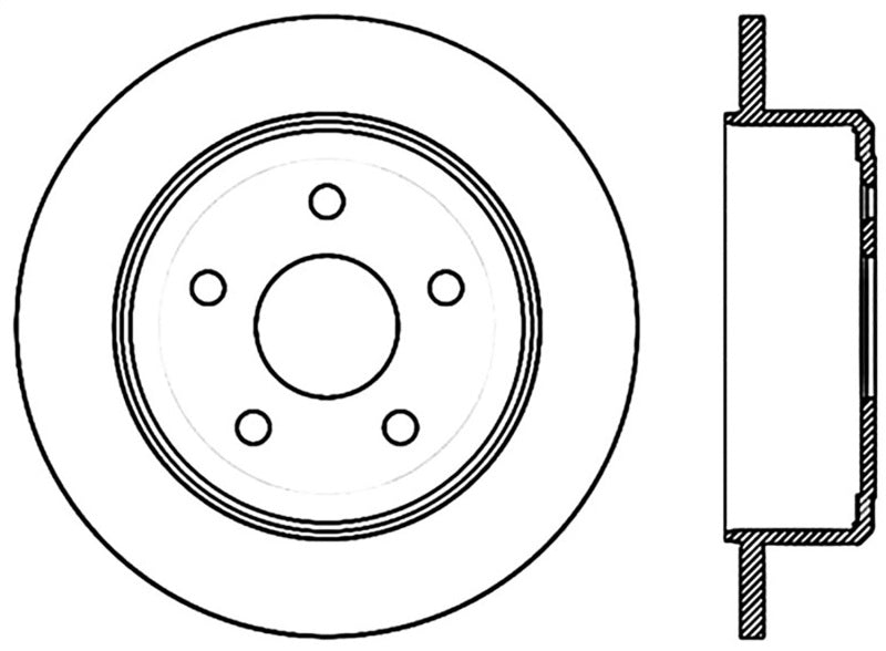 Stoptech 07-14 Jeep Wrangler Performance Rear Cryo Brake Rotor