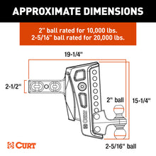 Load image into Gallery viewer, Curt Rebellion XD 2.5in Cushion Hitch Ball Mount