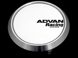 Advan 73mm Flat Centercap - White/Silver Alumite