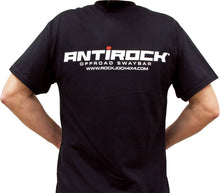 Load image into Gallery viewer, RockJock T-Shirt w/ Antirock Logos Front and Back Black XXL