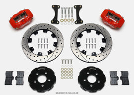 Wilwood Forged Dynalite Front Hat Kit 12.19in Drilled Red 00-04 PT Cruiser/03-04 SRT/4