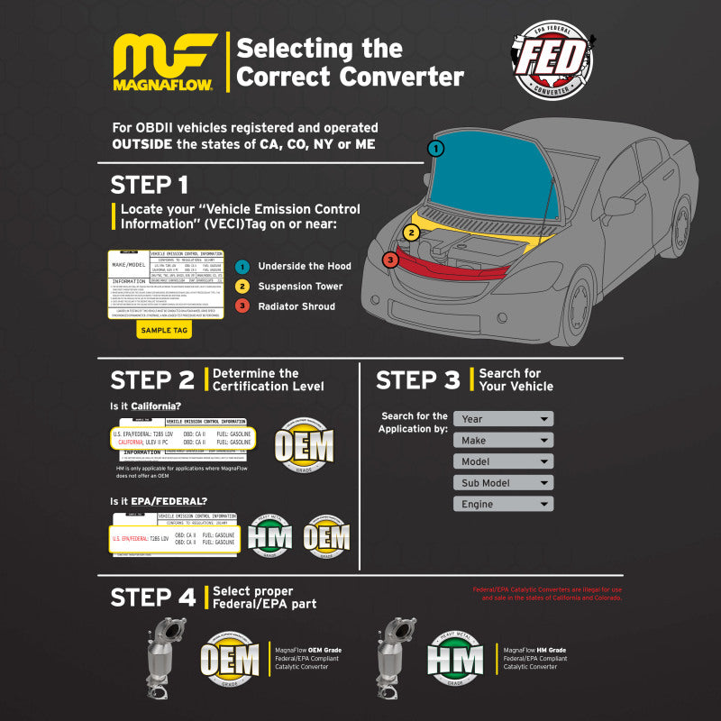 Magnaflow Conv DF 2007-2012 ALTIMA 3.5 L Underbody