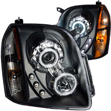 Load image into Gallery viewer, ANZO 2007-2014 GMC Yukon Projector Headlights w/ Halo Black (CCFL)