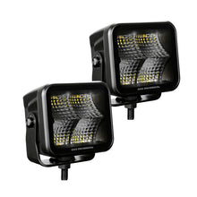 Load image into Gallery viewer, Go Rhino Xplor Blackout Series Cube LED Flood Light Kit (Surface/Threaded Stud Mnt) 2x2 - Blk (Pair)