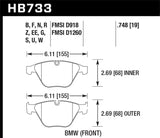 Hawk 11-13 BMW Z4 sDrive35is DTC-60 Race Front Brake Pads