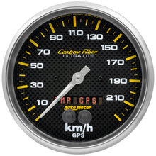Load image into Gallery viewer, Autometer Carbon Fiber 5in. 0-225 KM/H (GPS) Speedometer Gauge