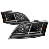 Spyder 08-15 Audi TT HID Xenon Projector Headlights w/Seq Turn Signal - Blk (PRO-YD-ATT08-HID-BK)