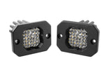 Diode Dynamics Stage Series C1 LED Pod Pro - White Flood Flush BBL (Pair)