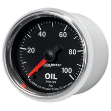 Load image into Gallery viewer, Autometer GS Series 2-1/16in Oil Pressure Gauge 100PSI Electric Full Sweep