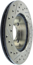 Load image into Gallery viewer, StopTech 90-91 Honda CRX HF 1.5L / 00-06 Honda Insight MIT/CVT Slotted &amp; Drilled Left Front Rotor