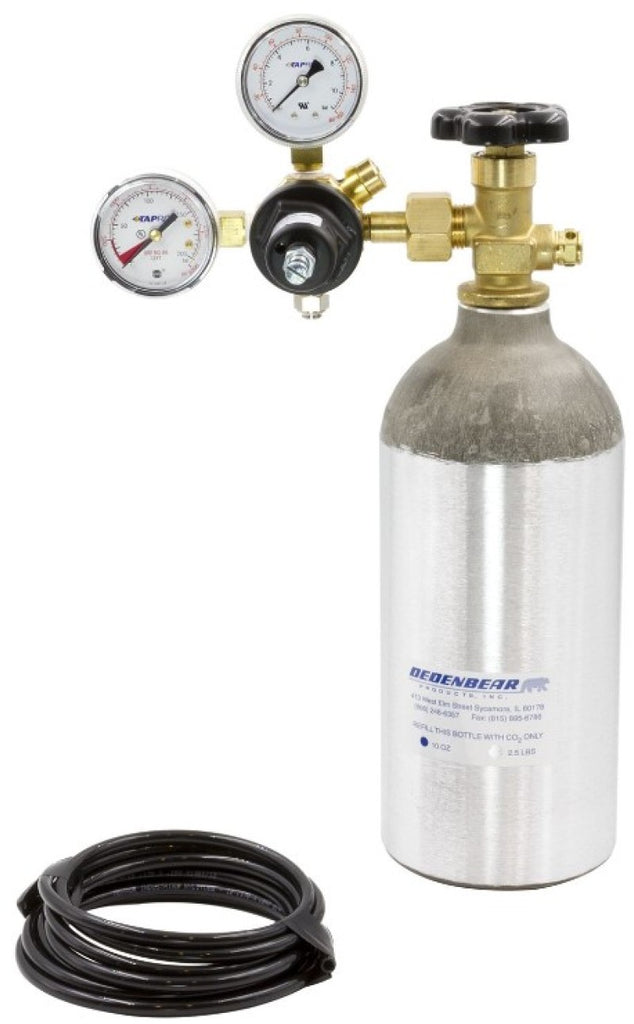 Autometer CO2 Complete Bottle Kit - 2.5lb Bottle/Valve/Regulator/Tubing