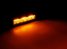 Load image into Gallery viewer, Go Rhino Xplor Blackout Combo Series Sixline LED Flood Lights w/Amber (Surface Mount) - Blk (Pair)