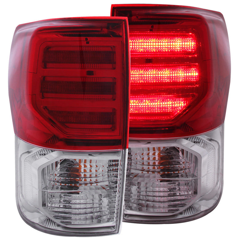ANZO 2007-2013 Toyota Tundra LED Taillights Red/Clear G2