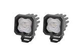 Diode Dynamics Stage Series C1 LED Pod - White SAE Fog Standard WBL (Pair)