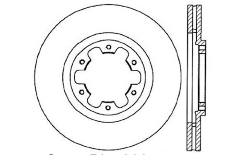 StopTech 98-03 Infiniti QX4/QX56 / 12/98-04 Nissan Pathfinder Slotted & Drilled Left Front Rotor