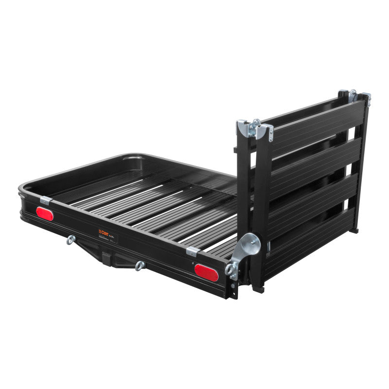 Curt 50in x 30-1/2in Aluminum Hitch Cargo Carrier w/Ramp