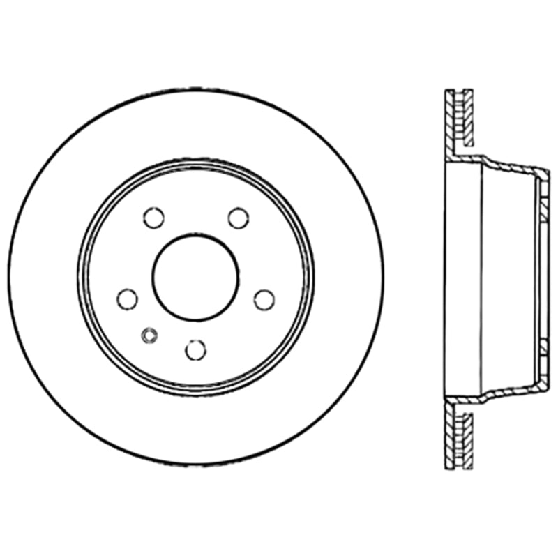 Centric 08-15 Audi TT Quattro Premium Rear CryoStop Brake Rotor