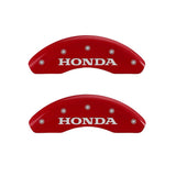 MGP 4 Caliper Covers Engraved Front & Rear Honda Red Finish Silver Char 2007 Honda Civic