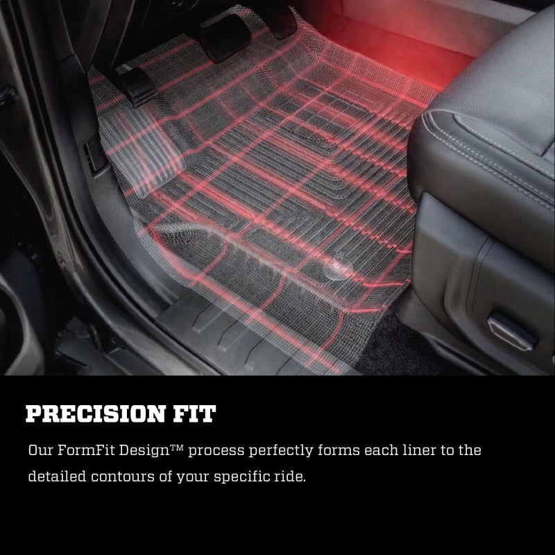 Husky Liners 14-15 Chevy Silverado Crew Cab X-Act Contour Black 2nd Row Floor Liners - GTR Auto