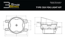 Load image into Gallery viewer, Diode Dynamics SS3 Type CGX LED Fog Light Kit Pro - White SAE Fog