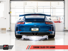 Load image into Gallery viewer, AWE Tuning Porsche 991 GT3 / RS SwitchPath Exhaust - Chrome Silver Tips