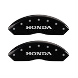 MGP 4 Caliper Covers Engraved Front Honda Engraved Rear Crosstour Black finish silver ch