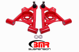 BMR 79-93 Fox Mustang Non-Adj Lower A-Arms Standard Ball Joint Spring Pocket - Red - GTR Auto