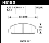 Hawk Mazda RX-7 HP+ Street Front Brake Pads