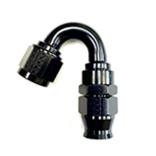 Load image into Gallery viewer, Fragola -6AN Real Street x 150 Degree 3/8 EFI Quick Disconnect Hose End Black