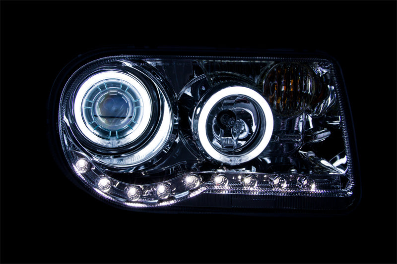 ANZO 2005-2010 Chrysler 300C Projector Headlights w/ Halo Chrome (CCFL) G2