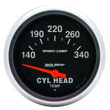 Load image into Gallery viewer, AutoMeter Gauge Cylinder Head Temp 2-5/8in. 140-340 Deg. F Electric Sport-Comp