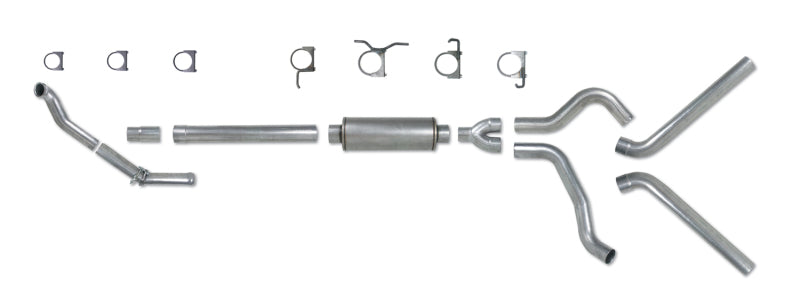 Diamond Eye KIT 4in Turbo Back DUAL SS: 94-97 FORD 7.3L F250/F350 PWRSTROKE NFS W/ CARB EQUIV STDS