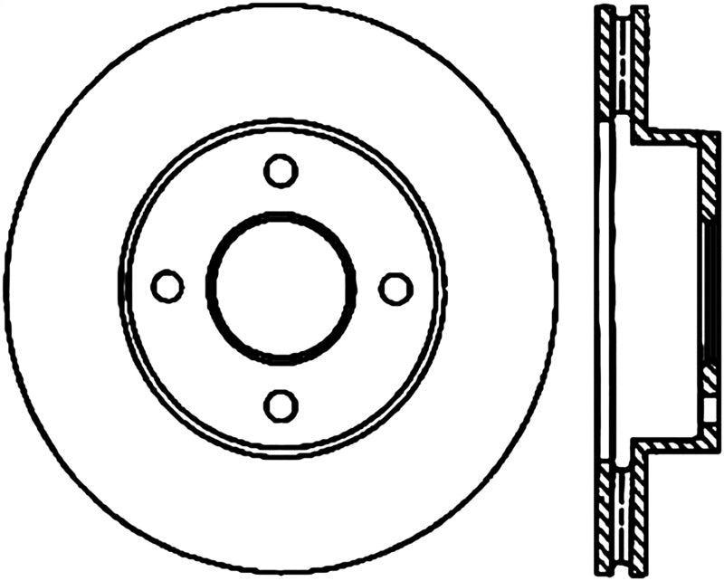 StopTech Power Slot 05-07 Ford Focus Slotted Right Front Cryo Rotor