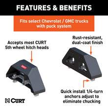 Load image into Gallery viewer, Curt GM Puck System 5th Wheel Legs - 2020 Chevrolet Silverado 2500HD / 3500HD