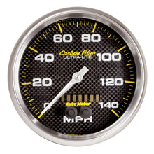 Load image into Gallery viewer, Autometer Ultra-Lite Carbon Fiber 5in 140 MPH In-Dash Full Sweep GPS Speedometer