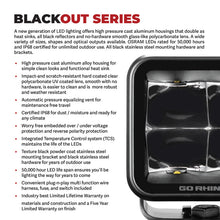 Load image into Gallery viewer, Go Rhino Xplor Blackout Series Sgl Row LED Light Bar (Side/Track Mount) 39.5in. - Blk