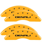 MGP 4 Caliper Covers Engraved Front & Rear Denali Yellow finish black ch