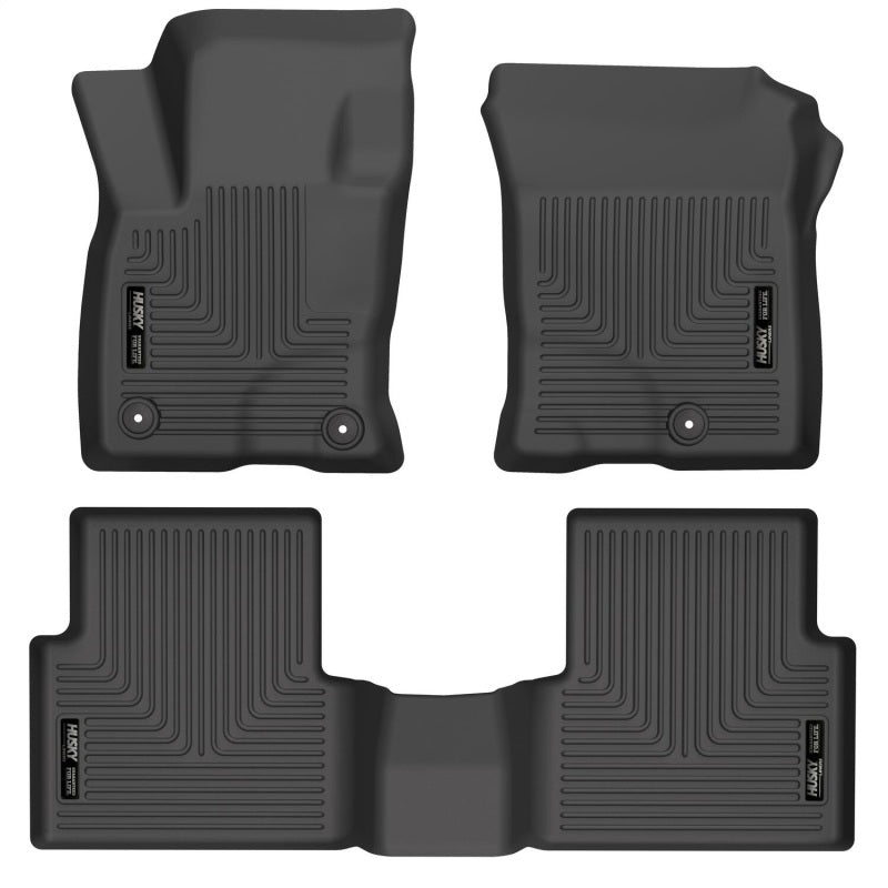 Husky Liners 21-22 Ford Bronco Sport WeatherBeater Front & 2nd Seat Floor Liners (Black) - GTR Auto